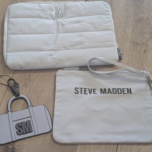Steve Madden White Men's Laptop Bag Set